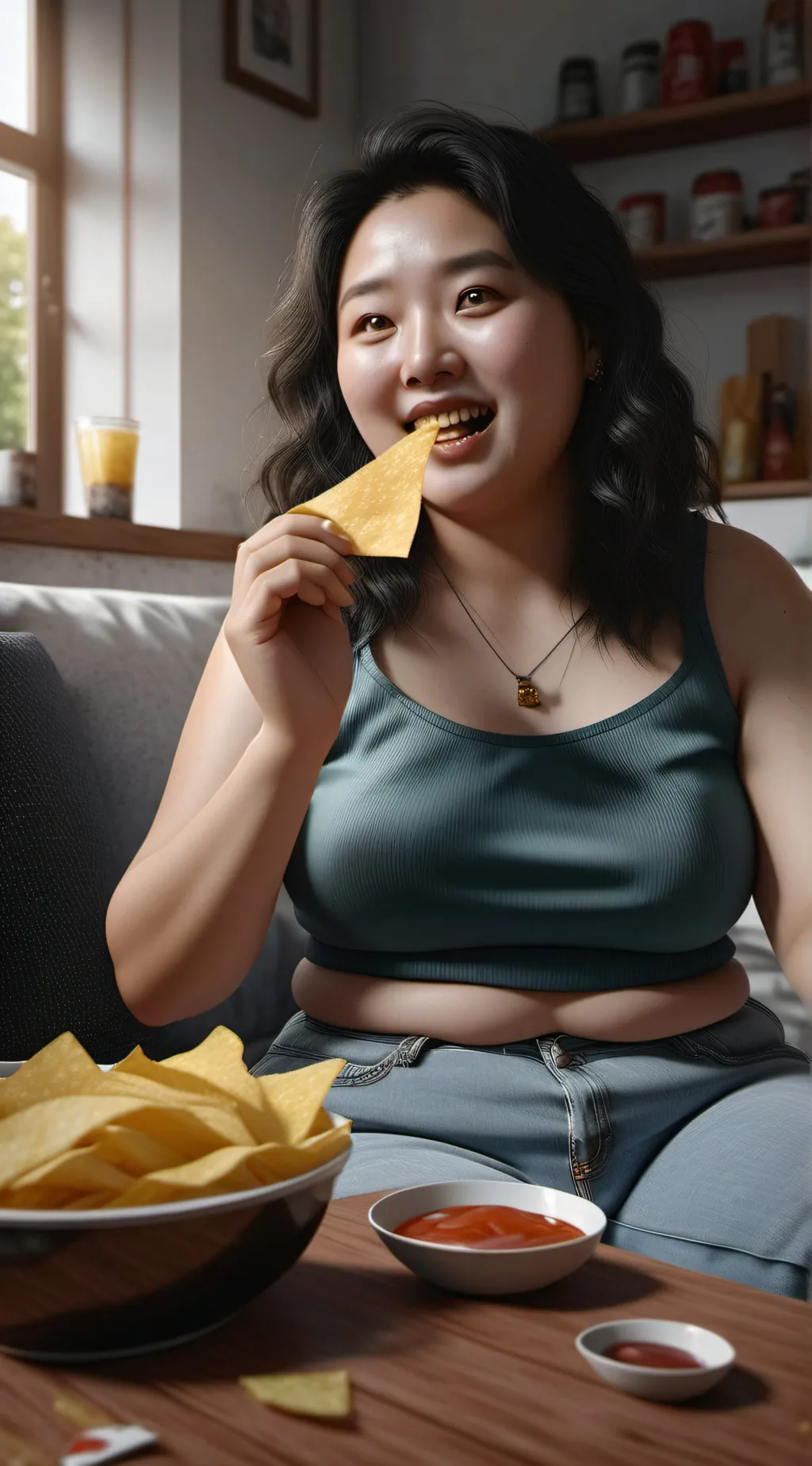 ai character: Fat Babysitter background