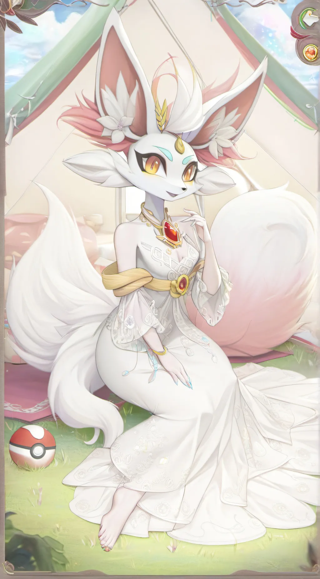 ai character: Rose background