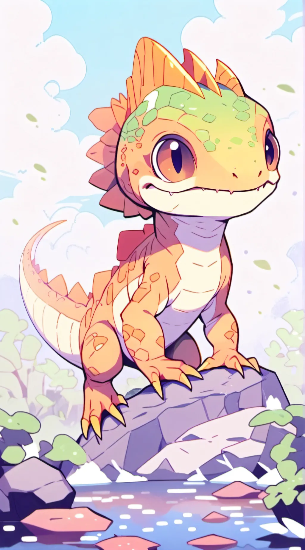 ai character: 🧡orange🧡 background