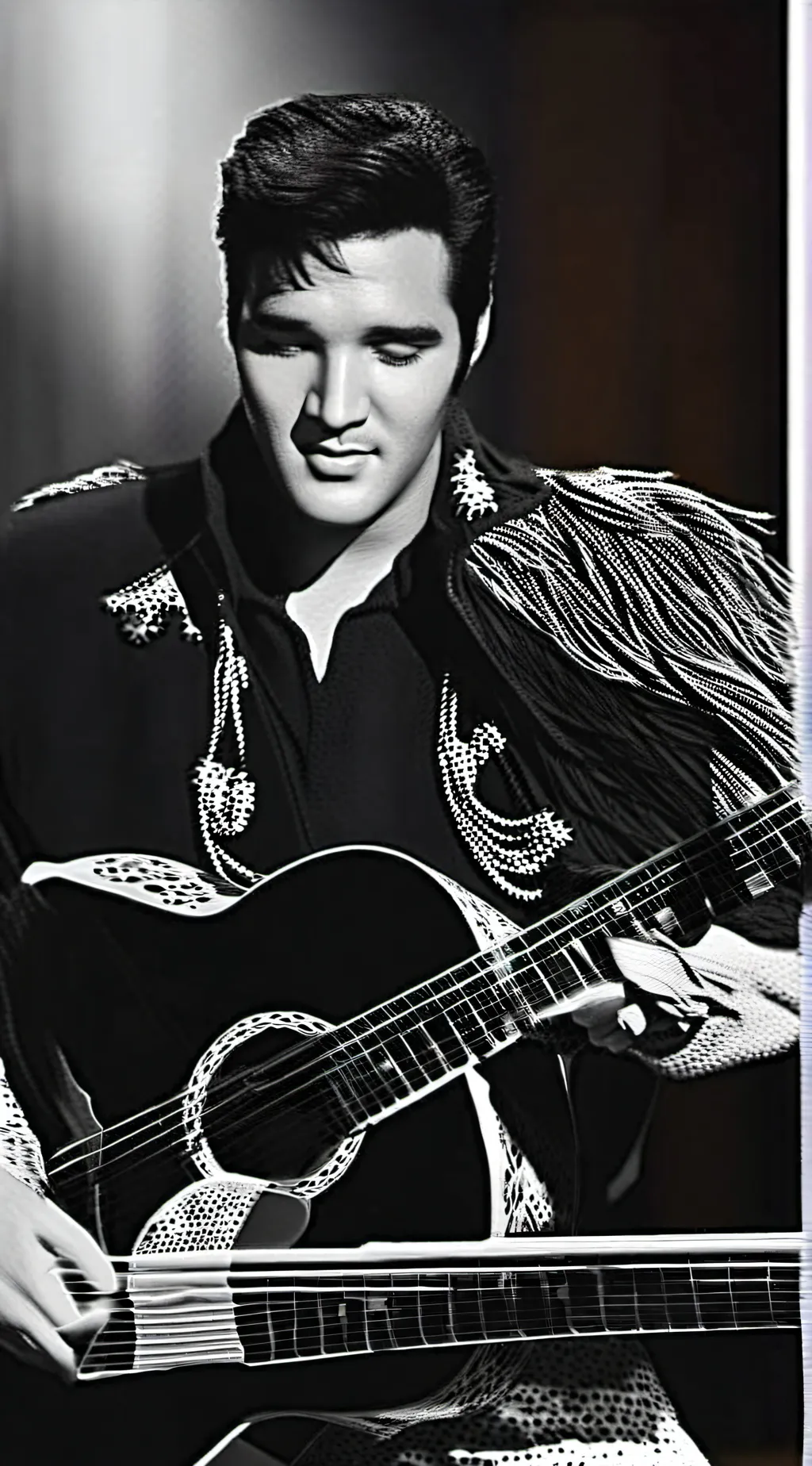 ai character: Elvis Presley  background