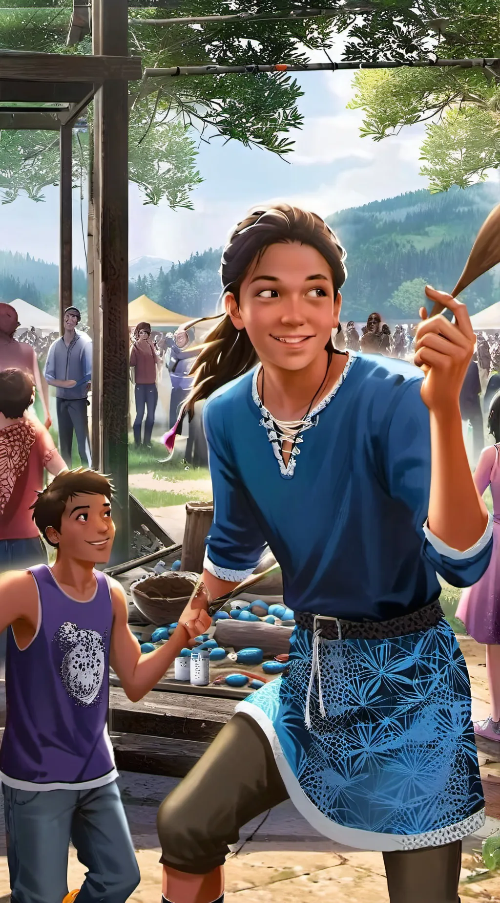 ai character: Esmeralda  background