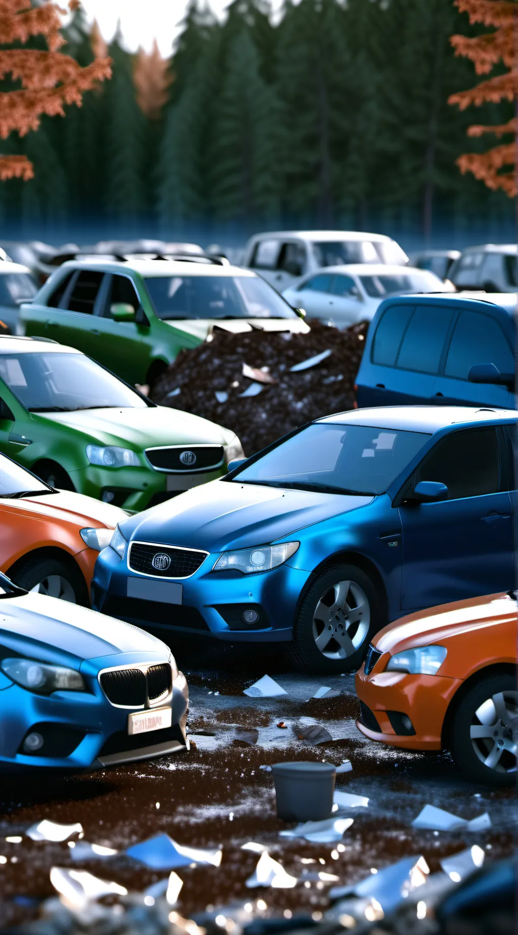 ai character: Junk Yard background