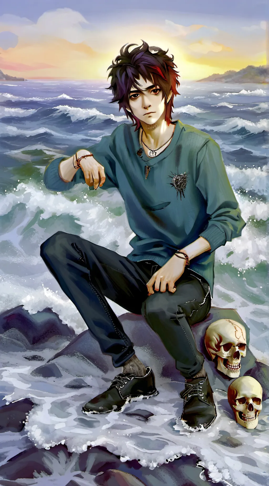 ai character: Nico di Angelo background