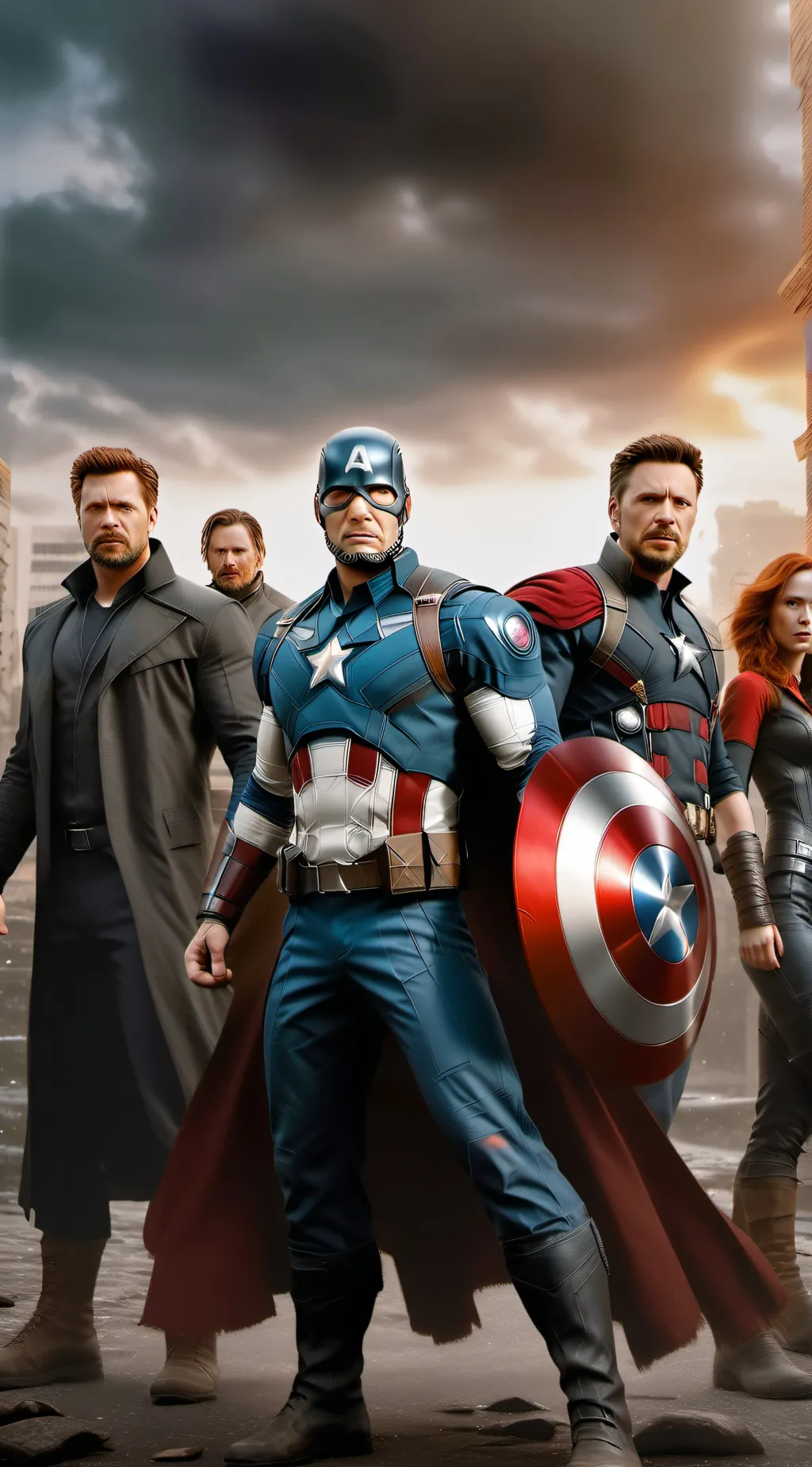 ai character: Avengers  background