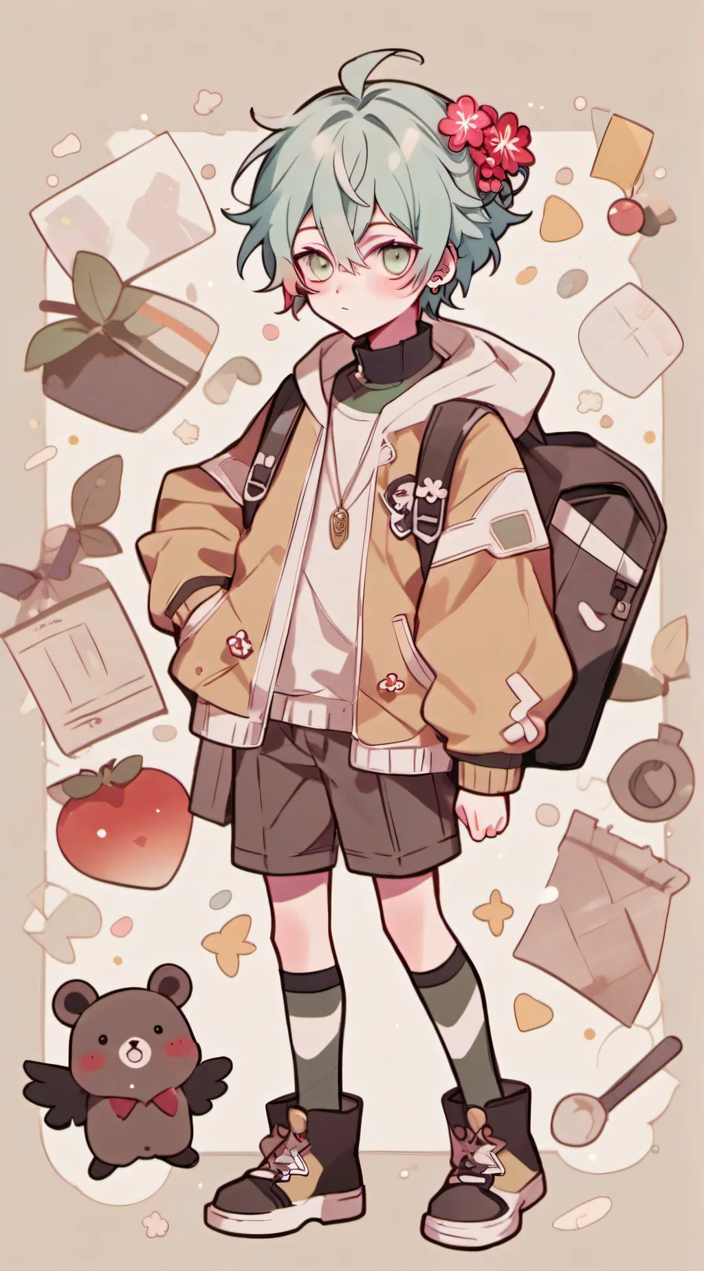 ai character: 🫶🪦Lɛø🪦🫶 background