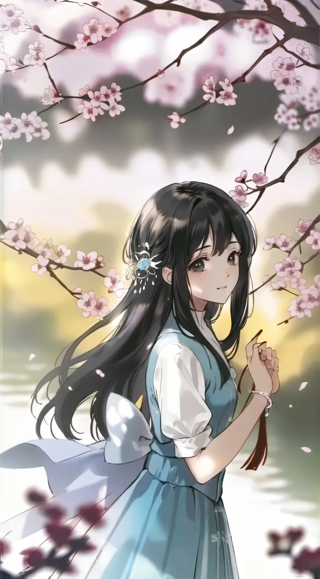 ai character: Muichiro+Tajiro background