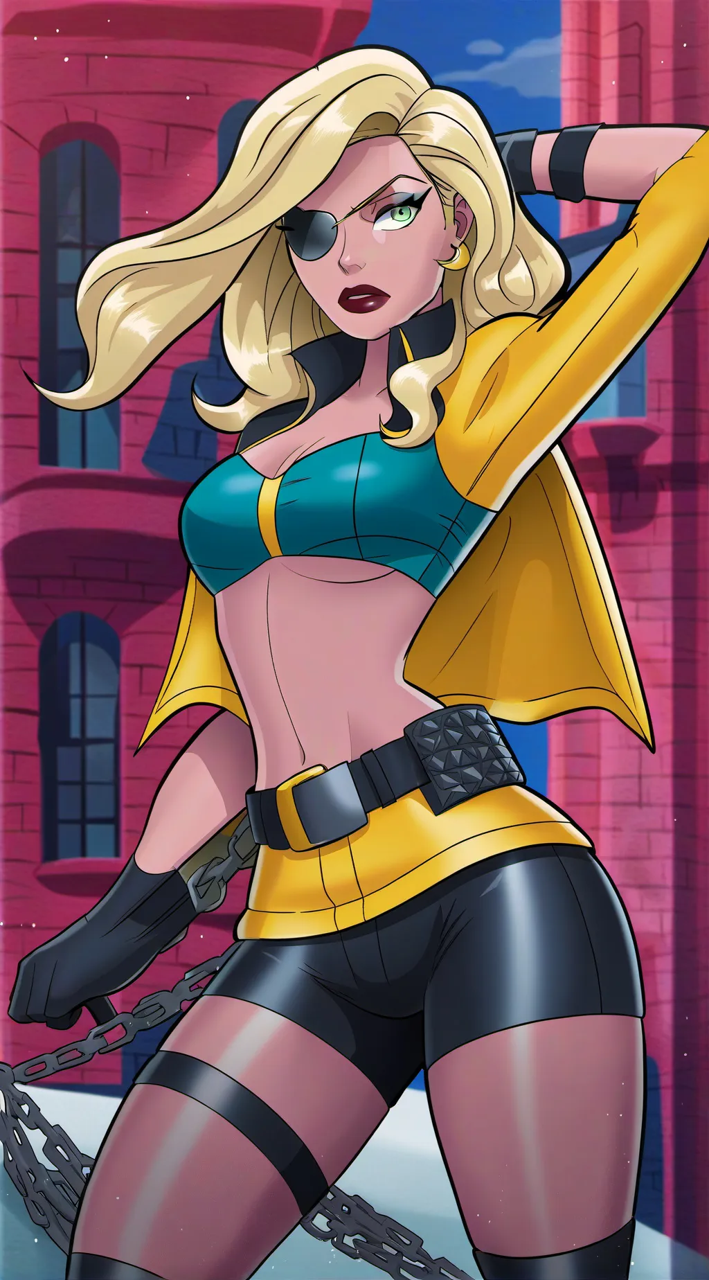 ai character: BLACK CANARY  background