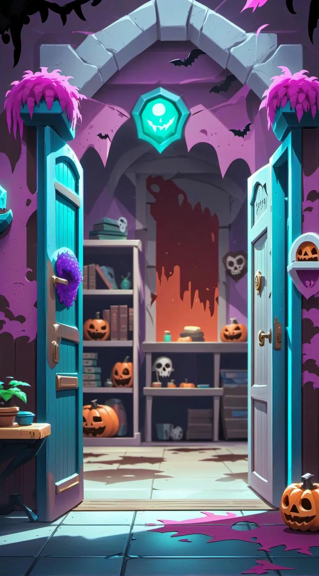 ai character: Tsams Halloween 🎃 background