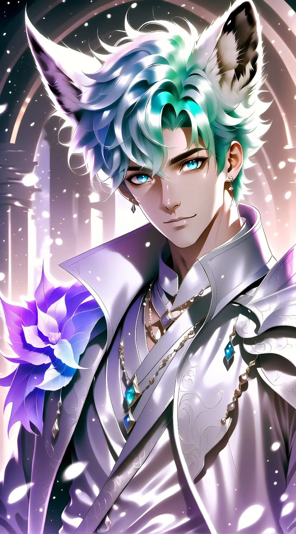 ai character: Space wolf background