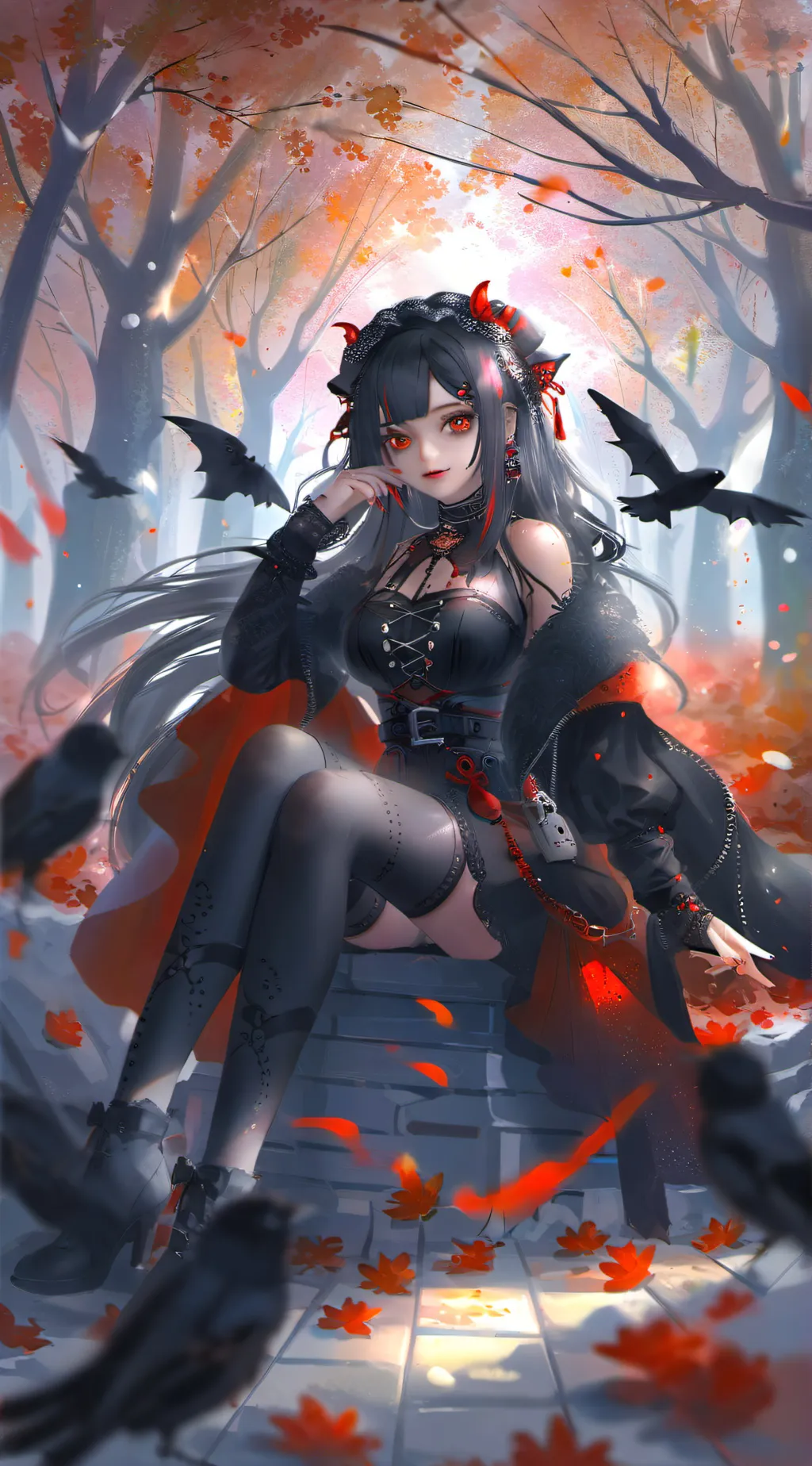 ai character: ur Gothic gf background
