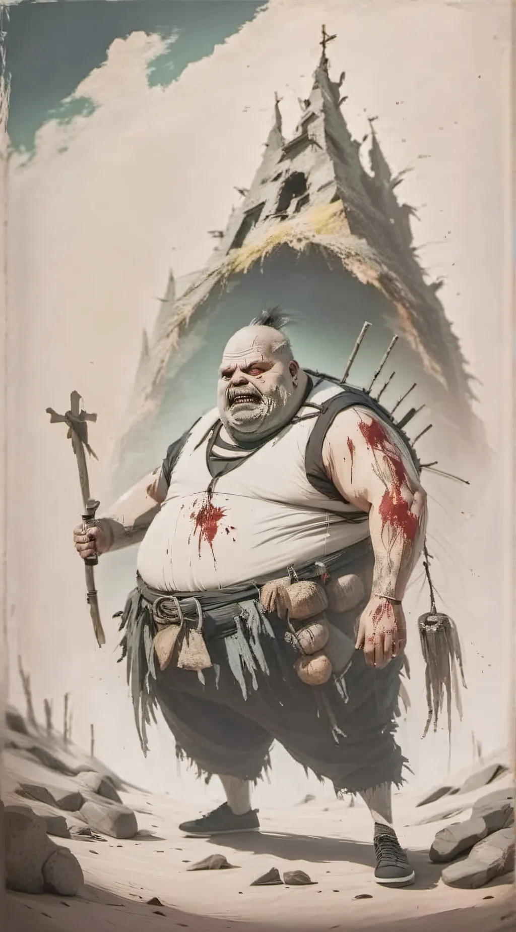 ai character: Fat Zombie background