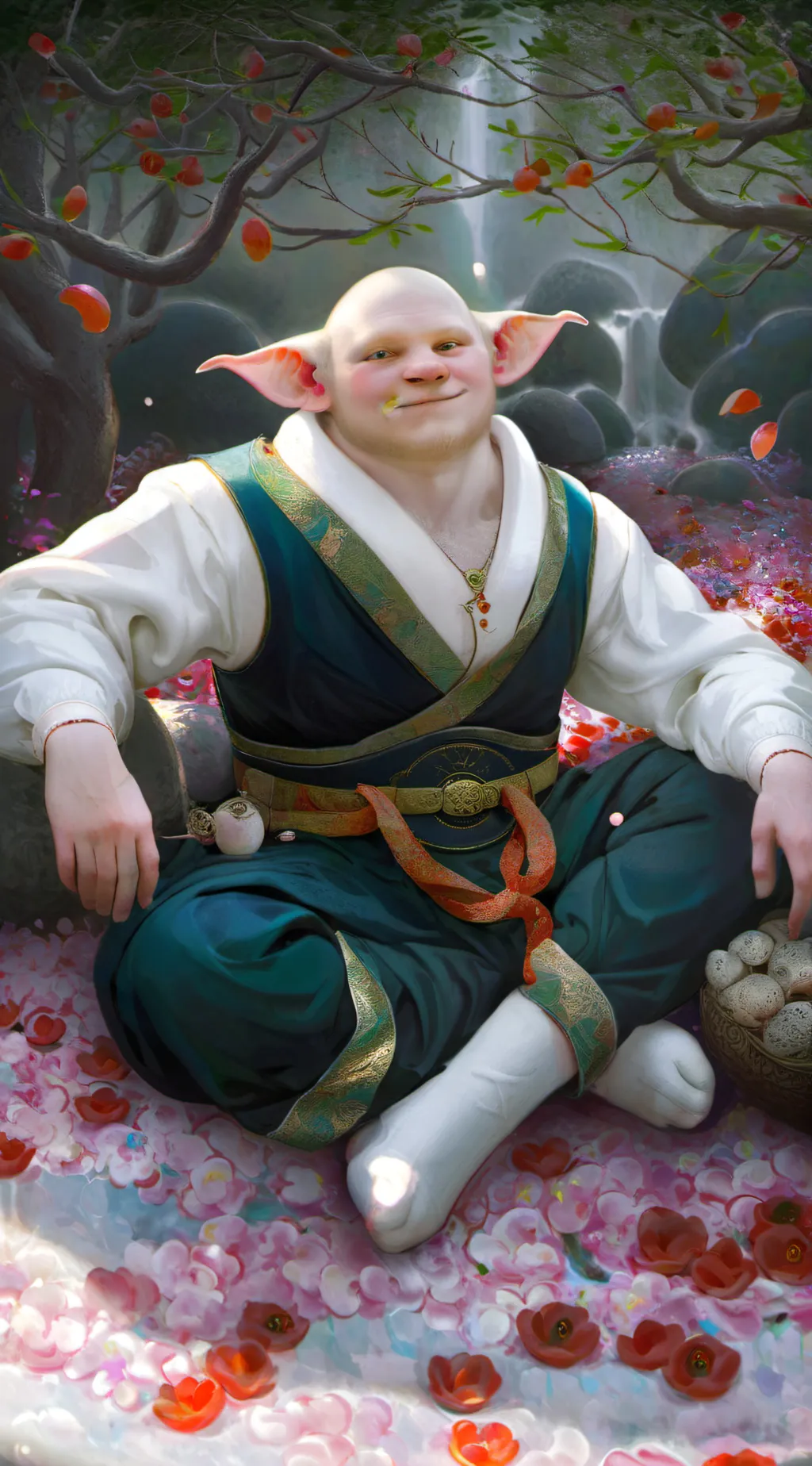 ai character: John pork  background