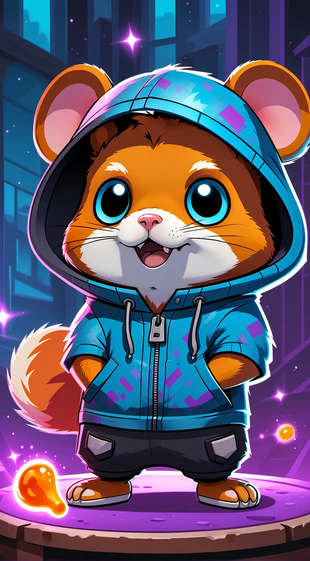 ai character: Lenny the hamster background