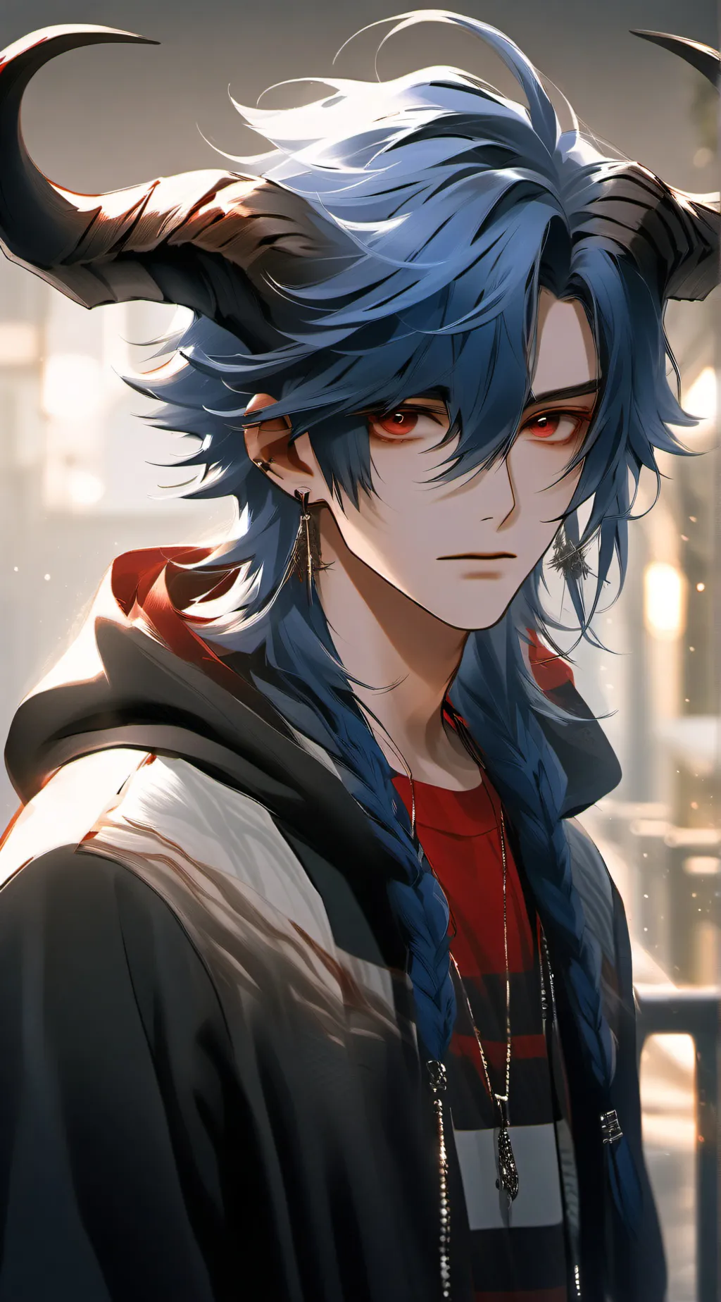 ai character: Lucifer Flame background