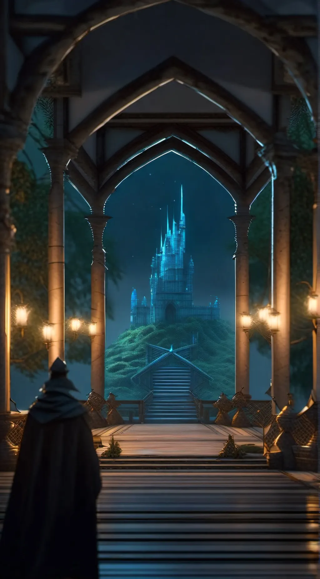 ai character: Hogwarts  background