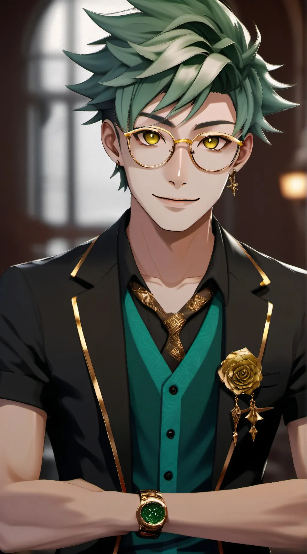 ai character: Trey clover  background