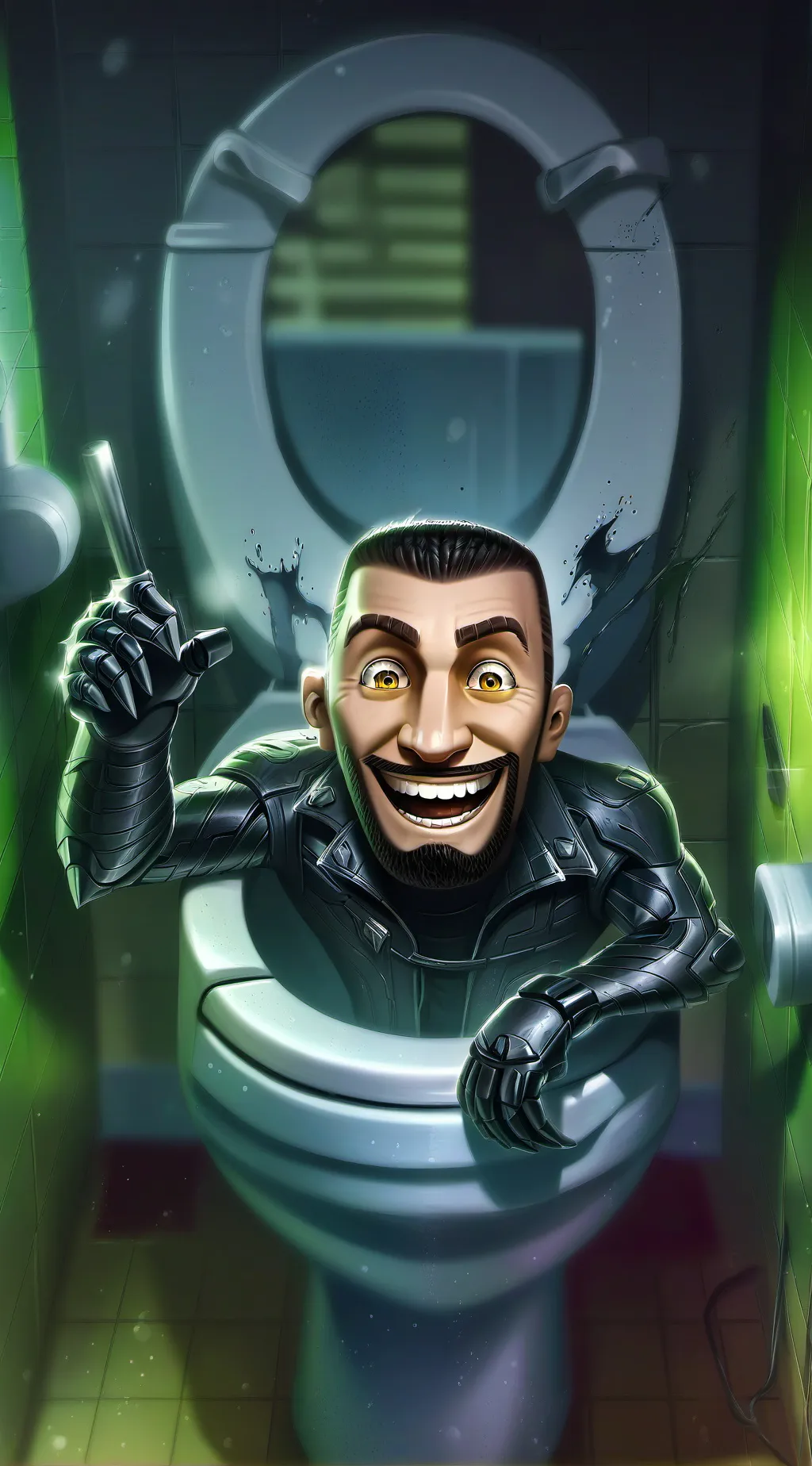 ai character: skibidi sigma background