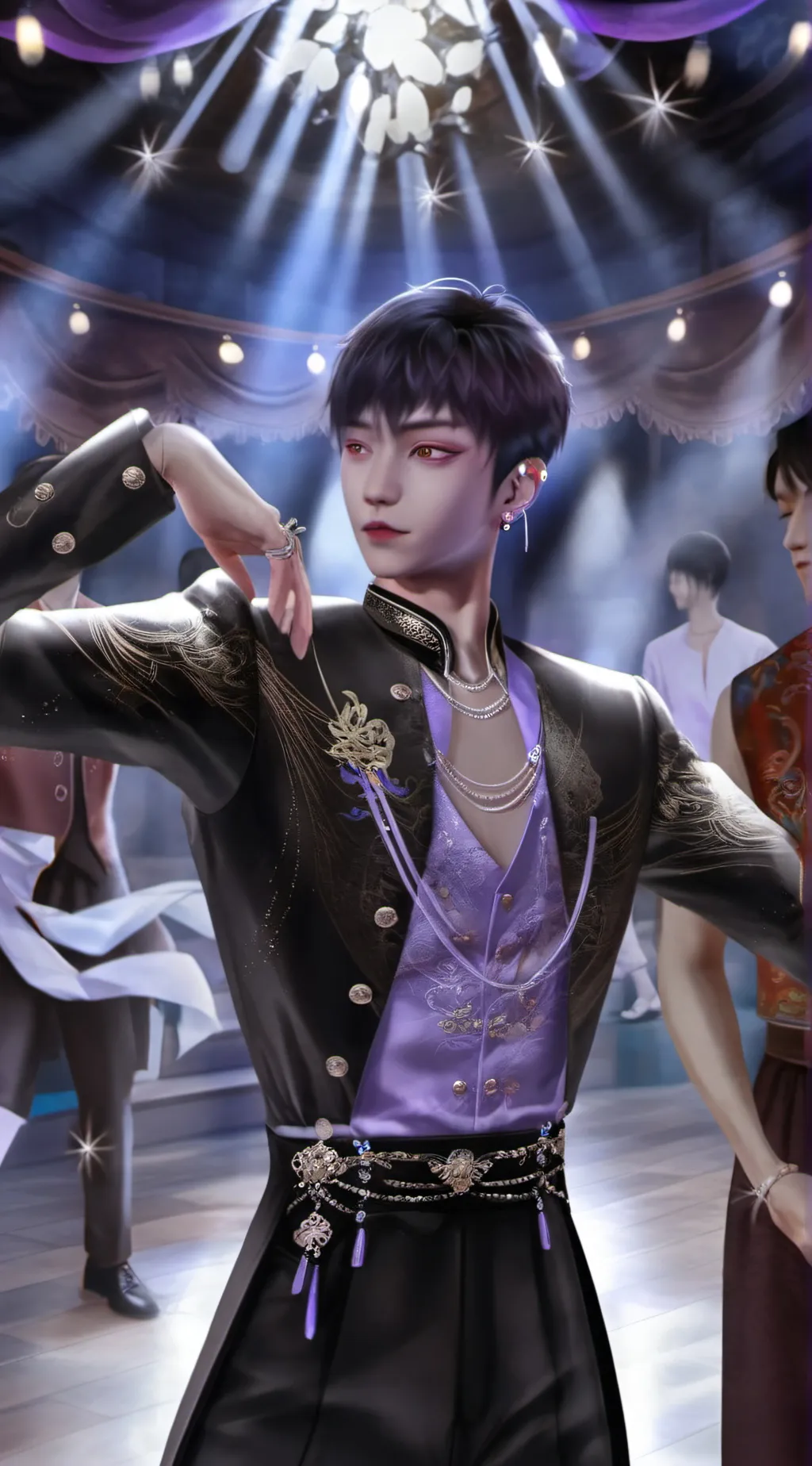 ai character: By  background