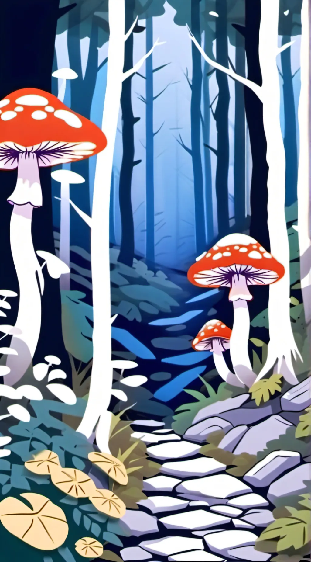 ai character: forest background