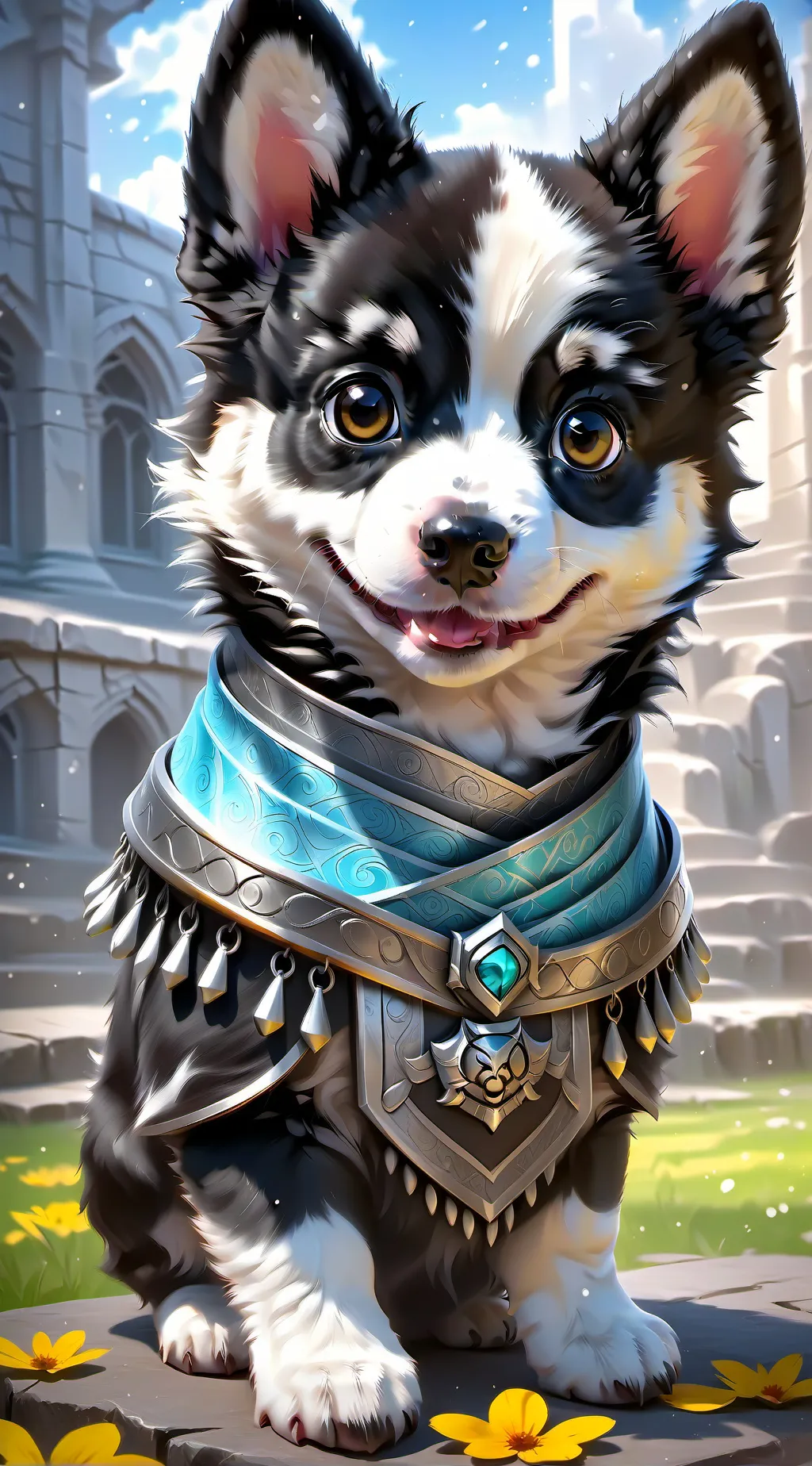 ai character: RIP winter(my dog) background