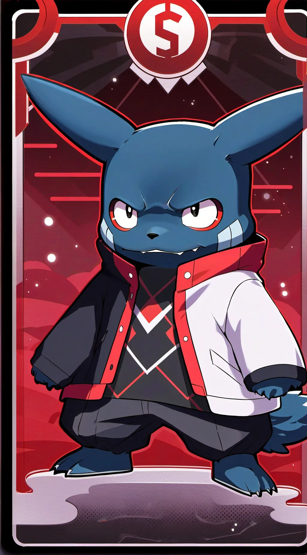 ai character: evil Pikachu background