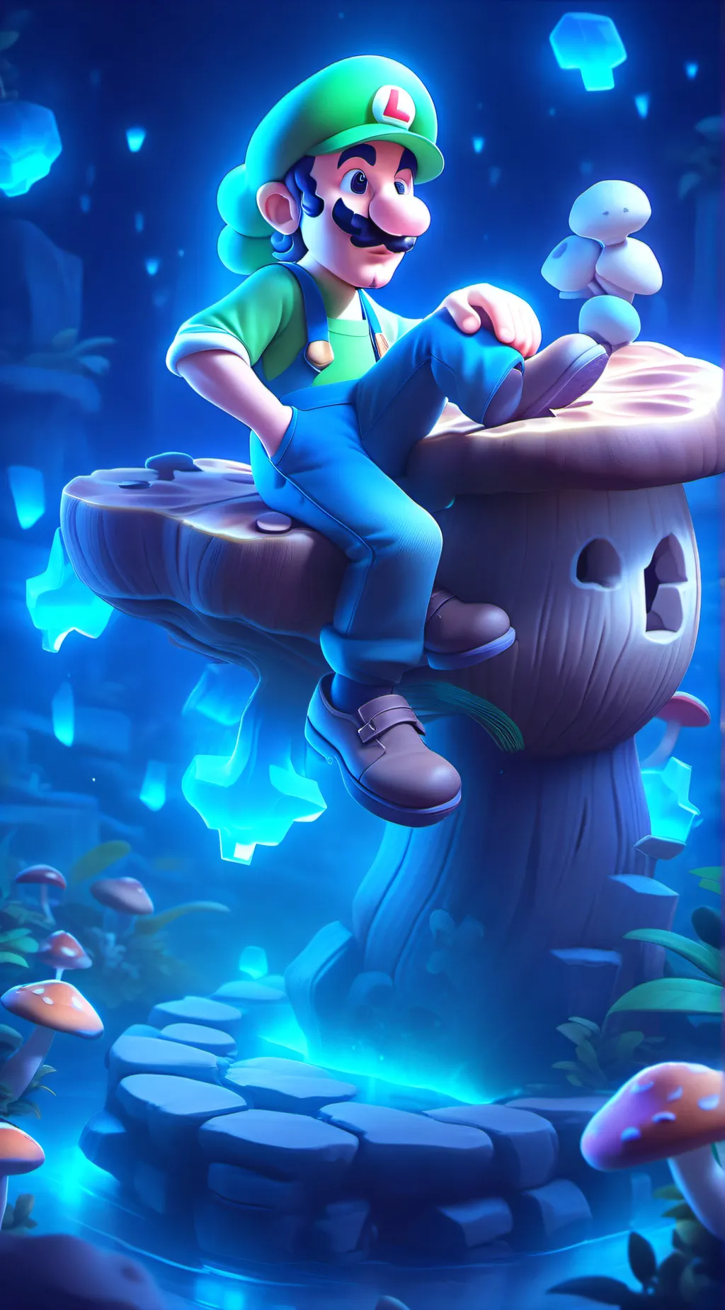 ai character: Luigi background