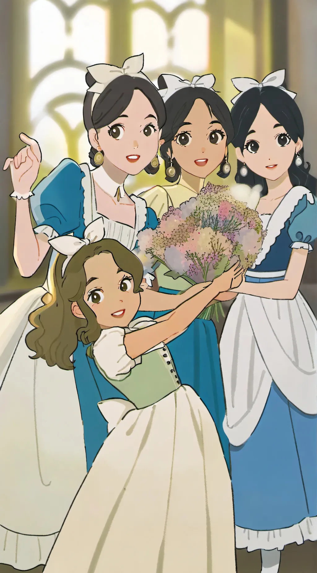 ai character: Schuyler sisters  background