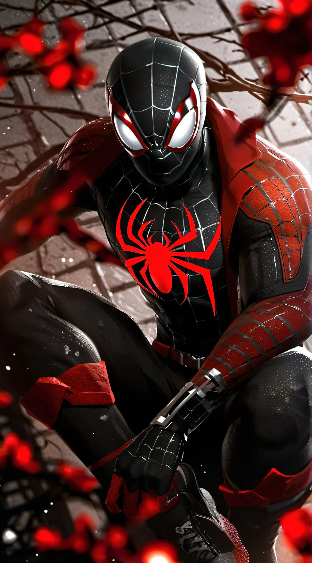 ai character: Miles Morales  background