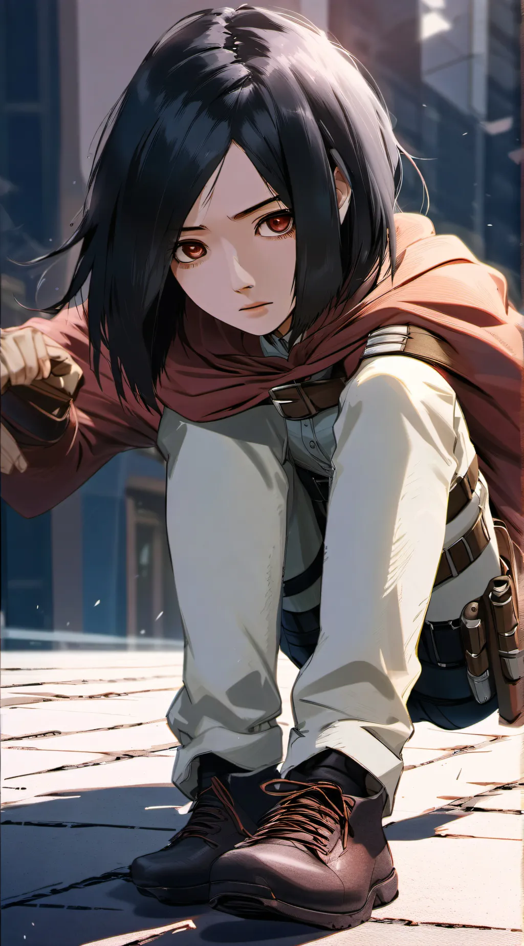 ai character: mikasa background