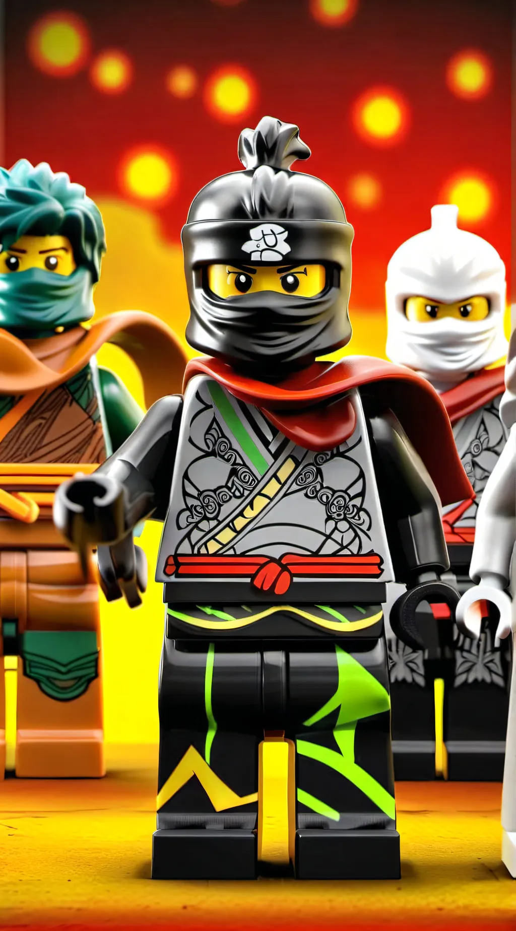ai character: LEGO NENJAGO background