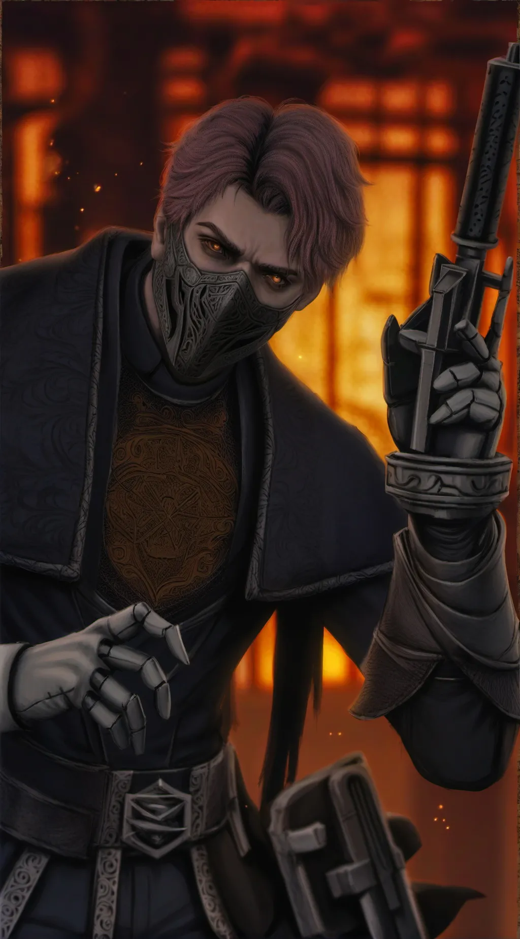 ai character: Bloodmoon sams  background