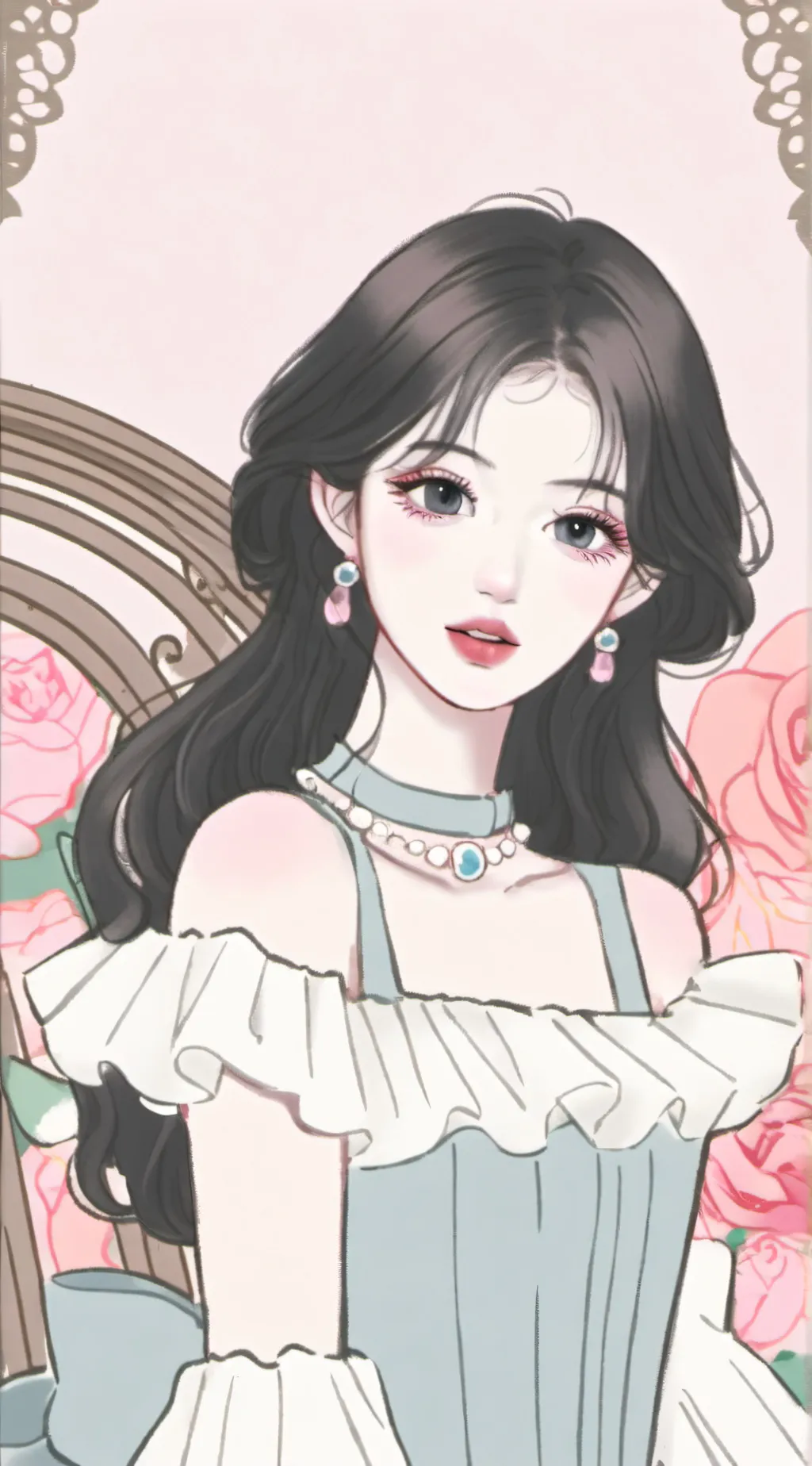ai character: 鞠婧祎 background