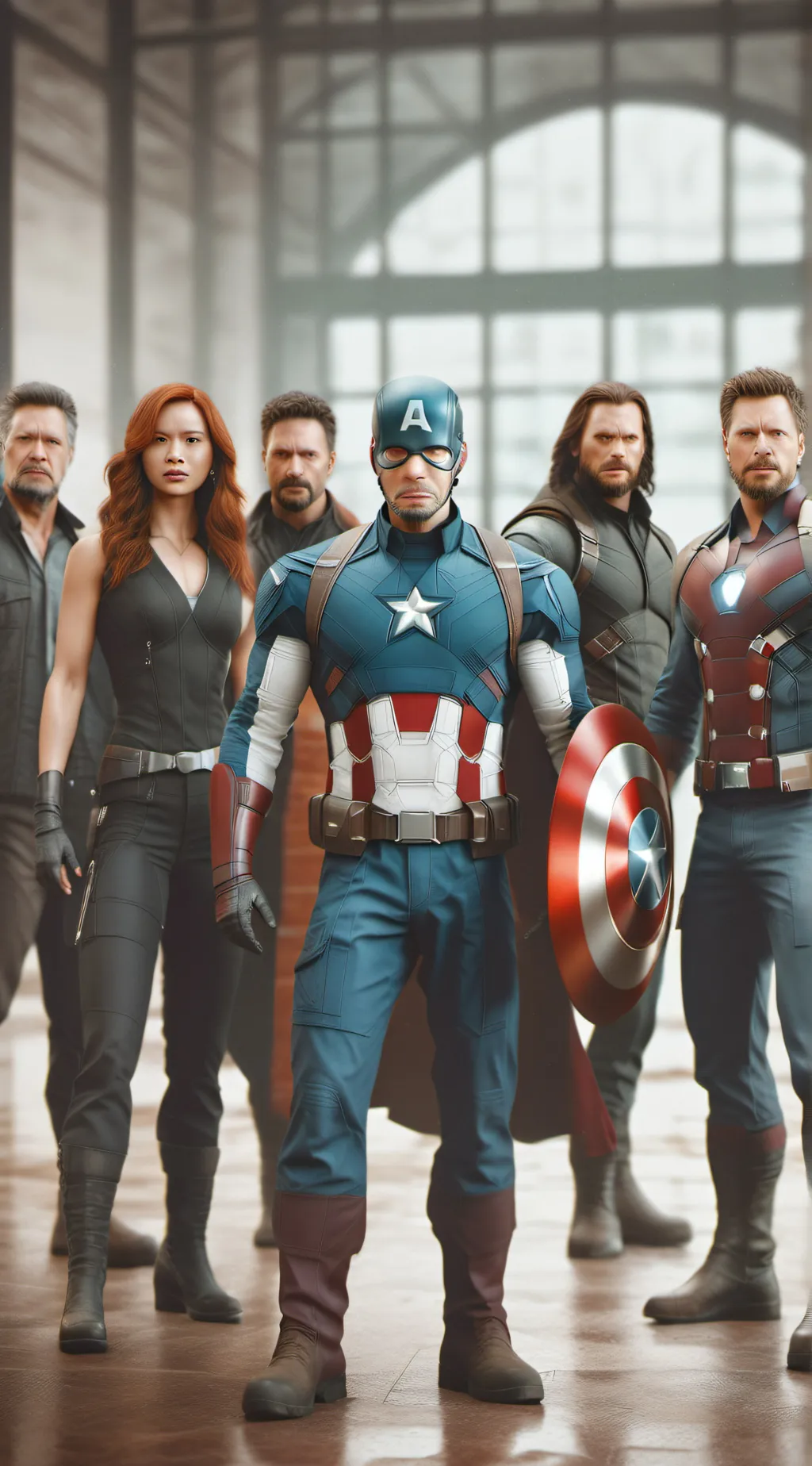 ai character: The Avengers  background