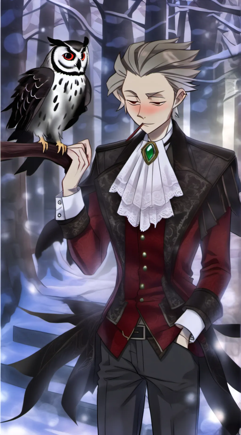 ai character: Human stolas background