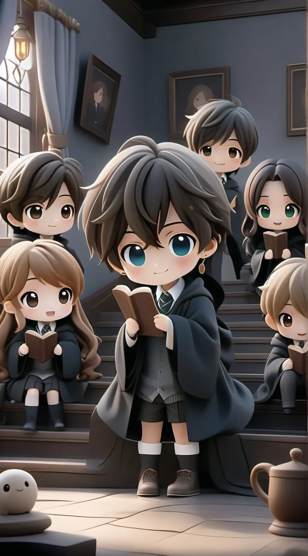 ai character: Hogwarts school background