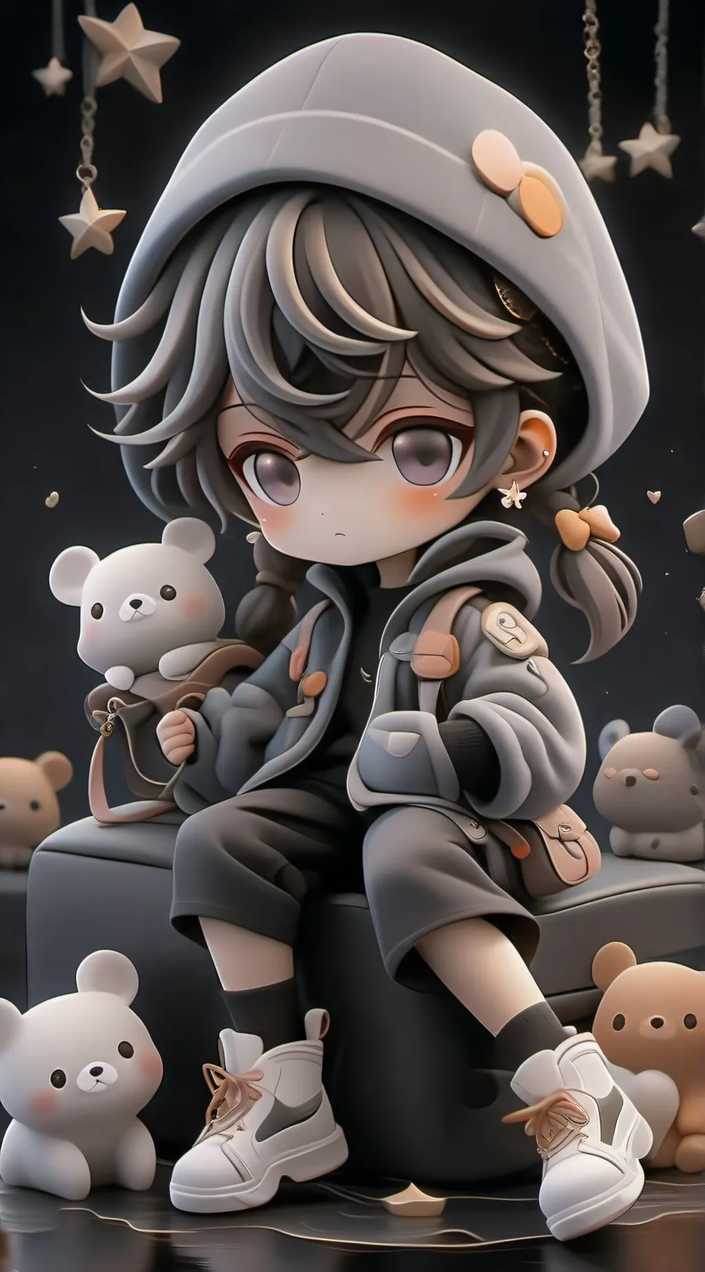 ai character: nightmare sans background