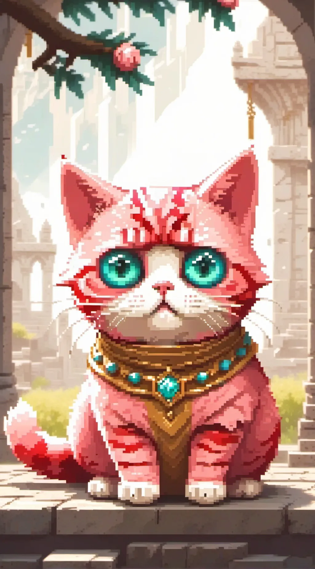 ai character: pink special cat background