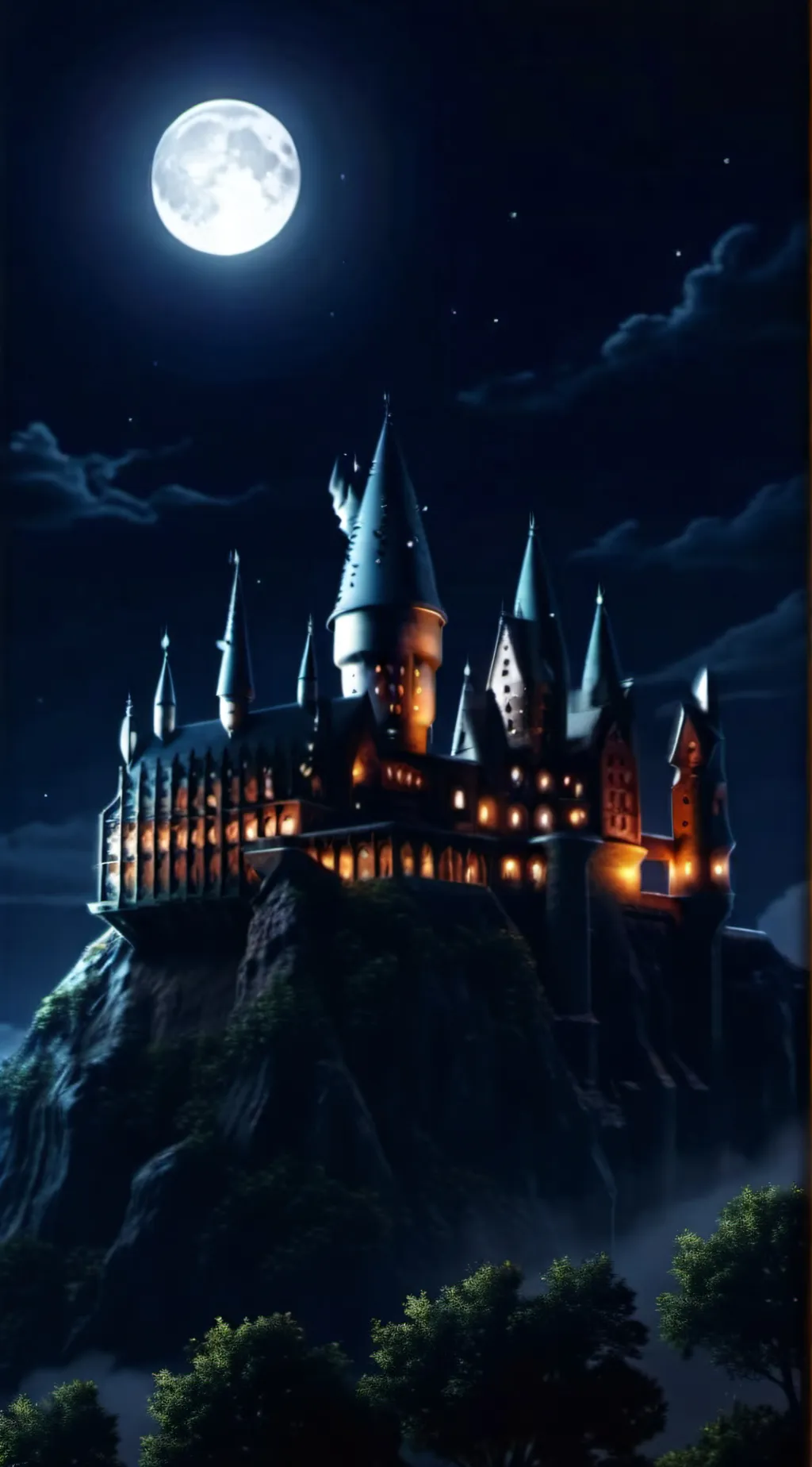 ai character: Hogwarts  background