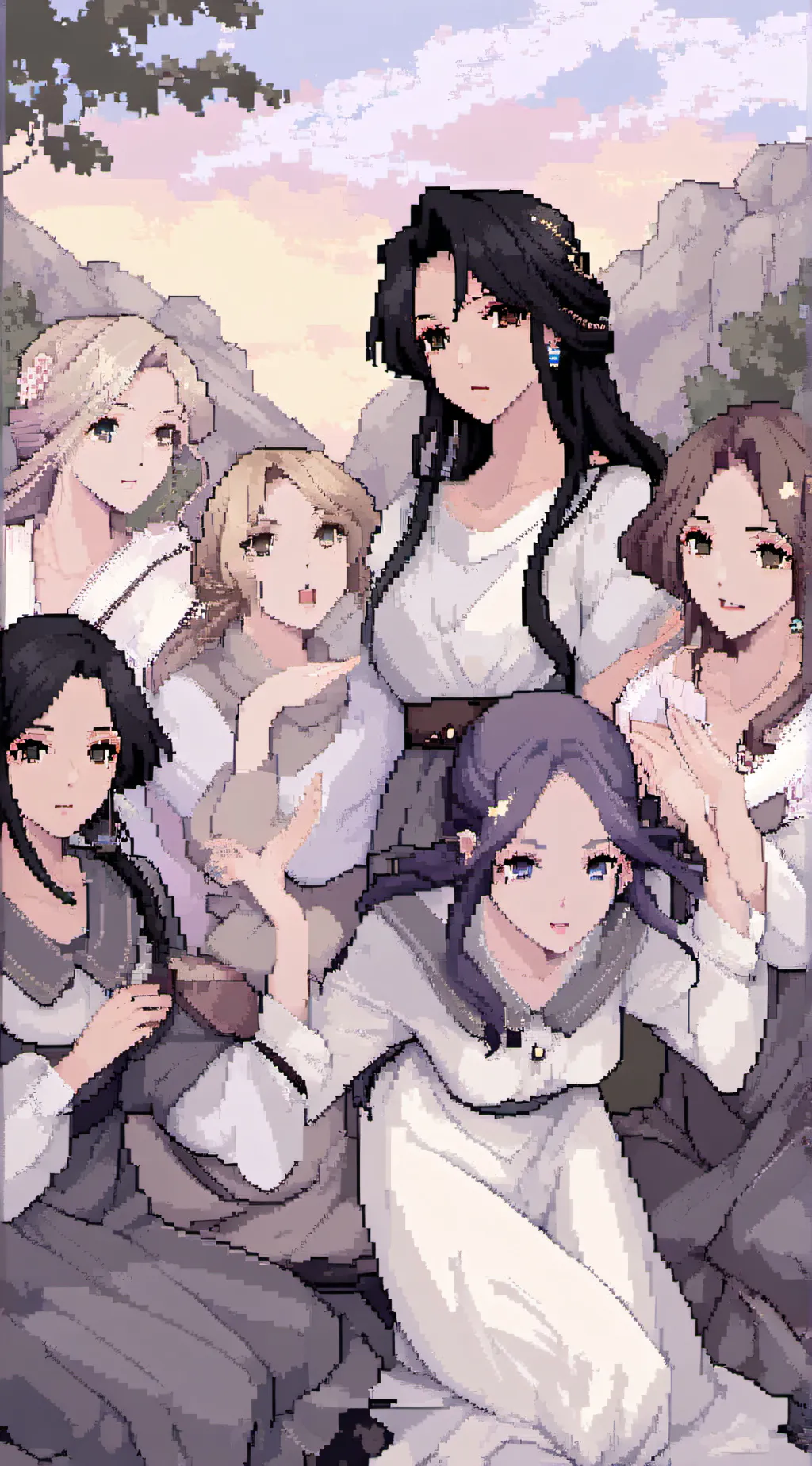 ai character: 6 girlfriends background