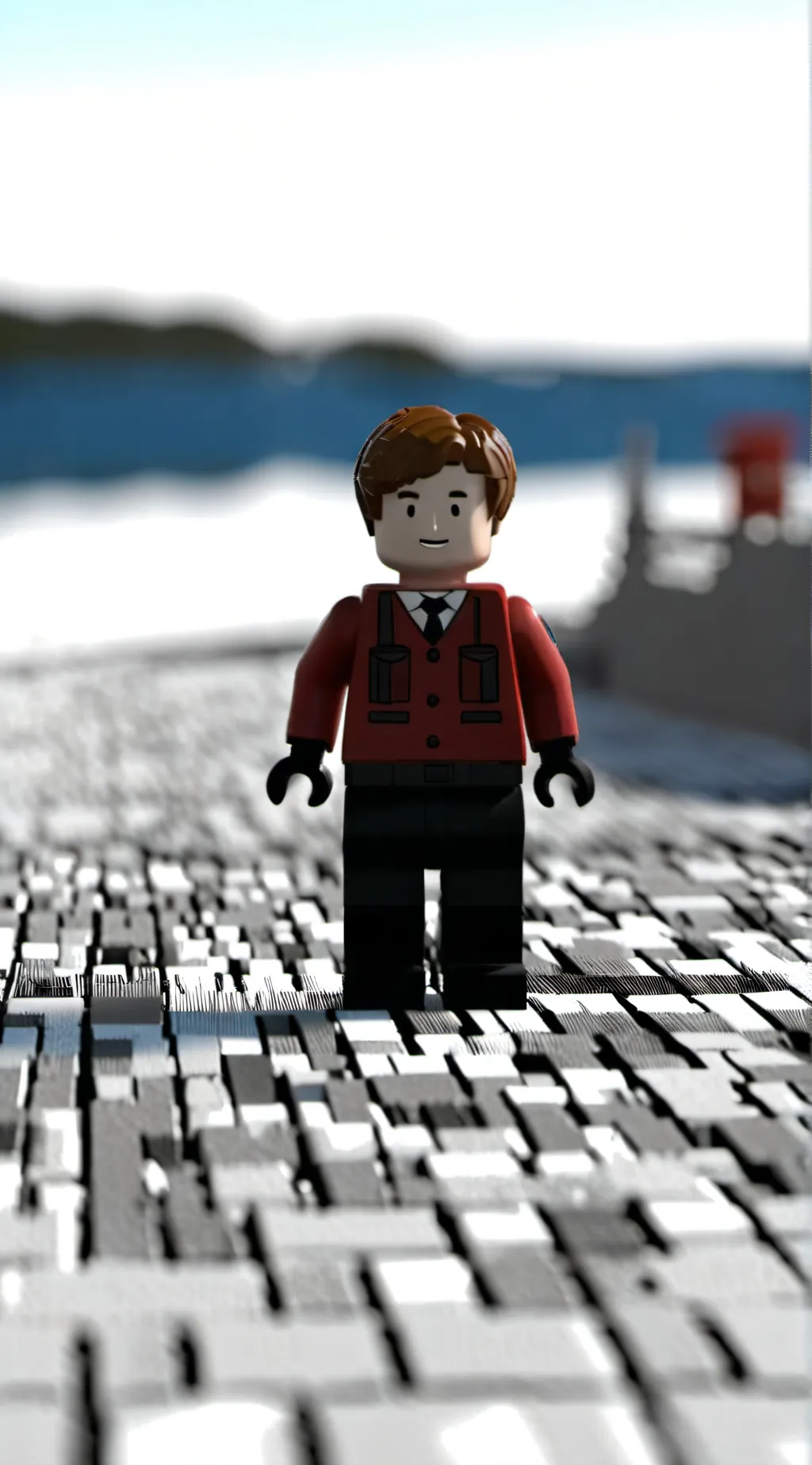 ai character: Lego man background