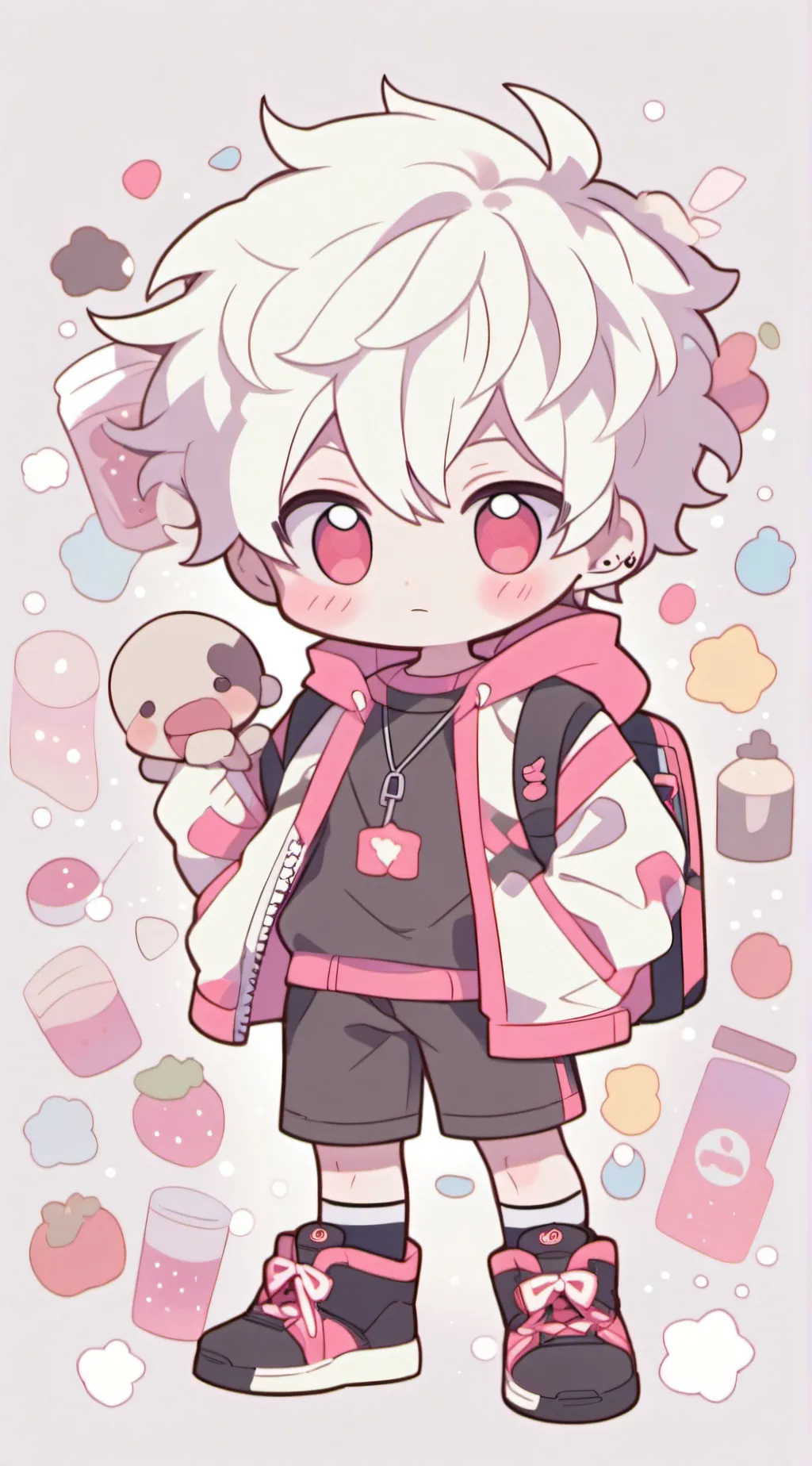 ai character: Angel dust and Val background