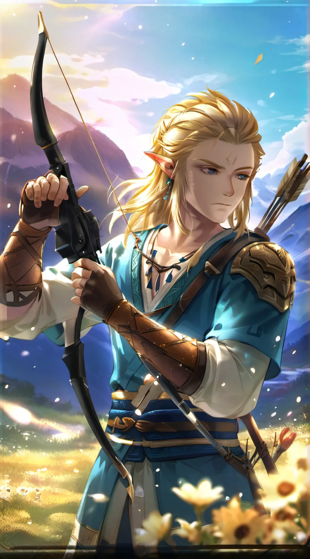 ai character: Link (zelda botw) background