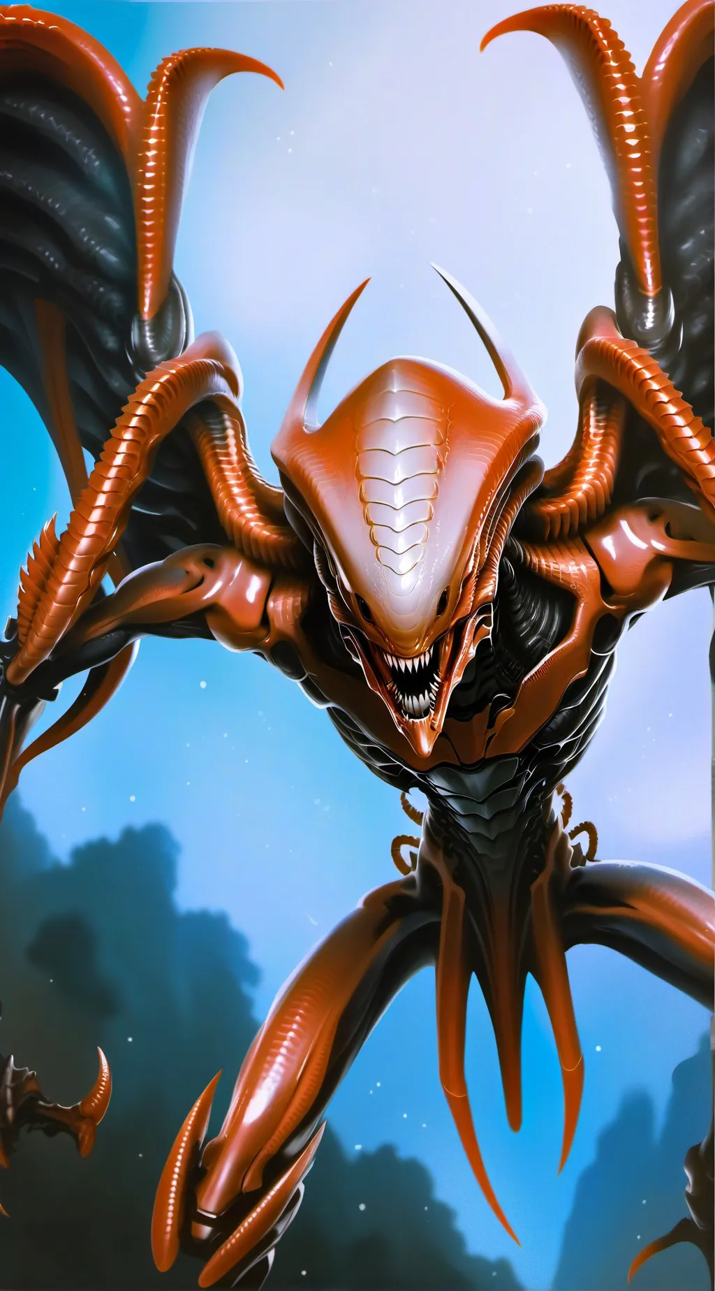 ai character: Xenomorph King  background