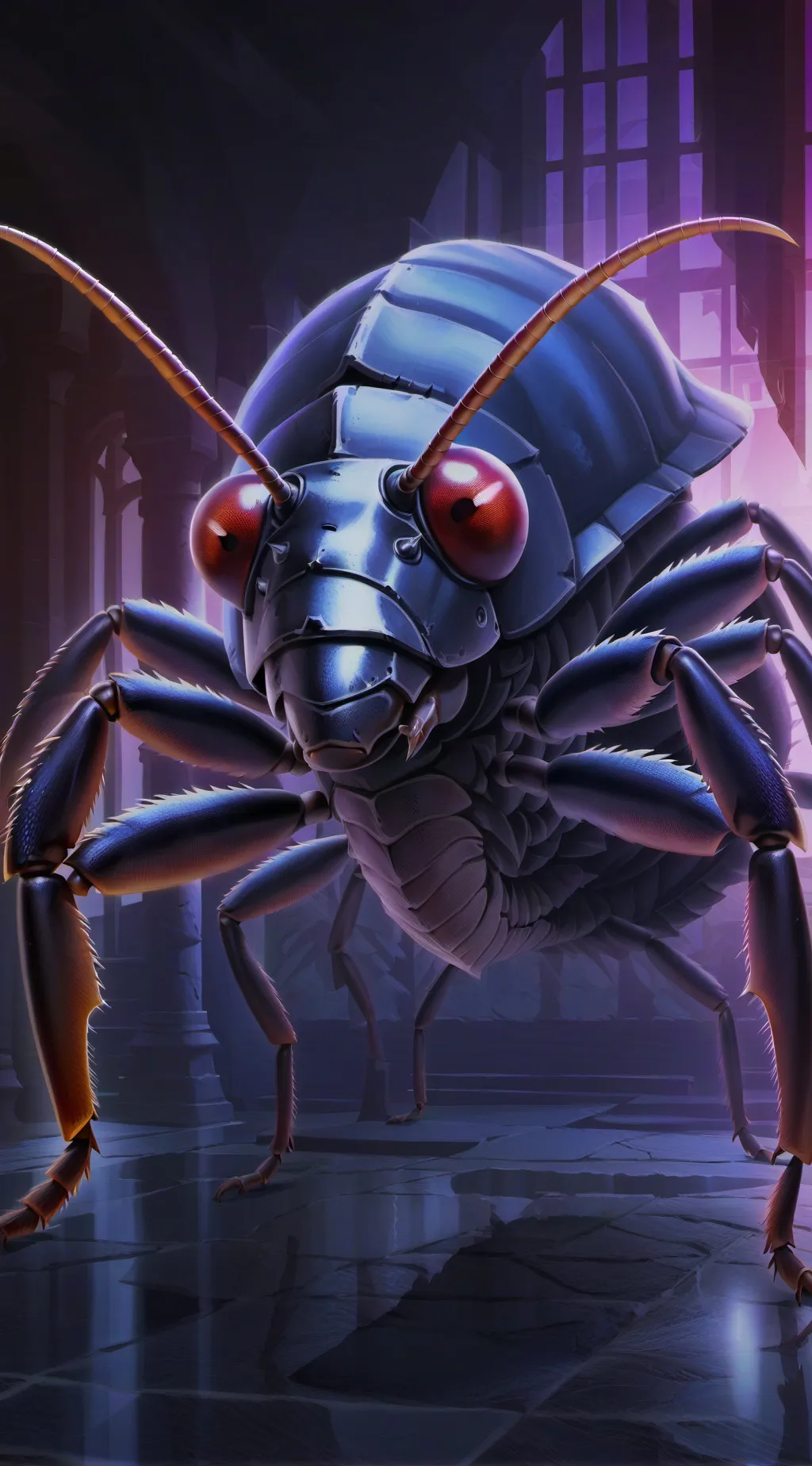 ai character: James da cockroach background