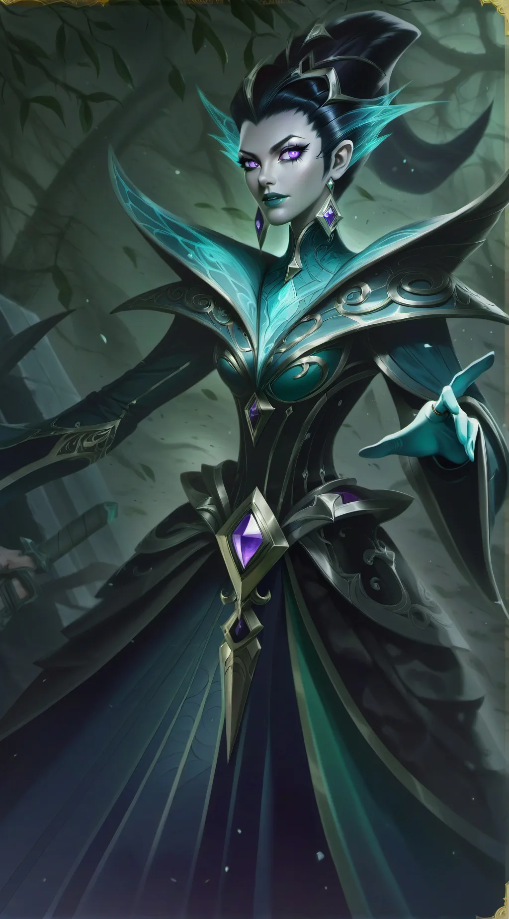 ai character: medusa background
