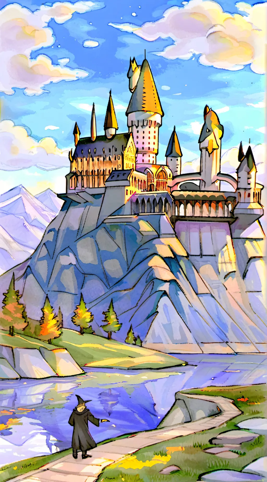 ai character: Hogwarts background
