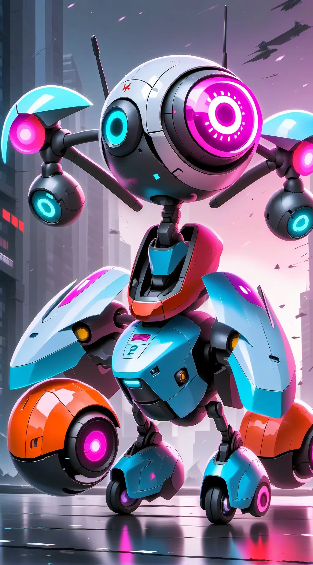 ai character: Murder drone background