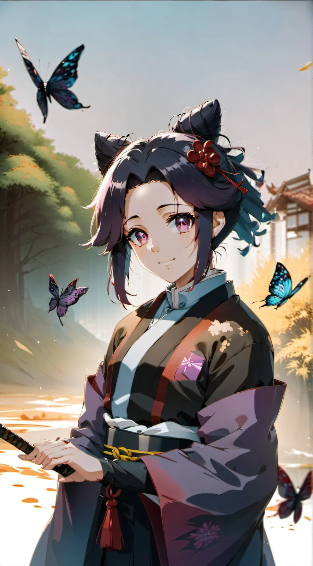 ai character: Shinobu Kocho background