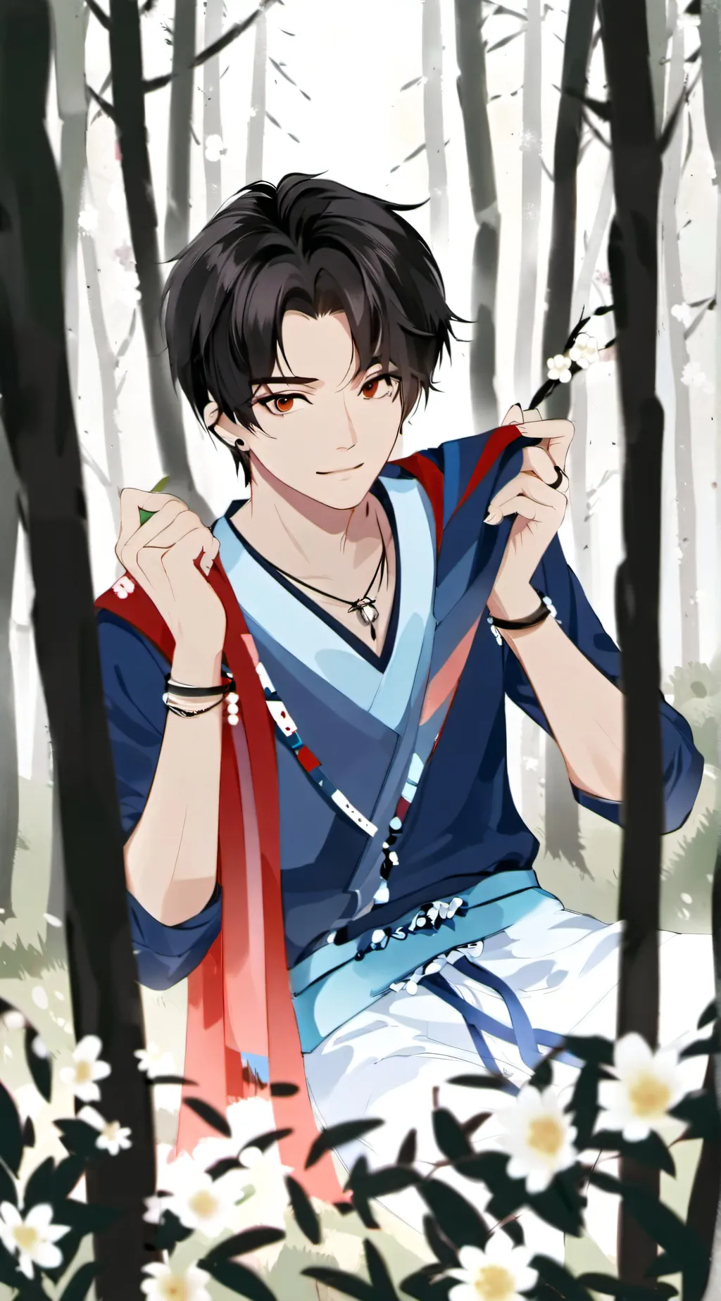 ai character: Damien  background