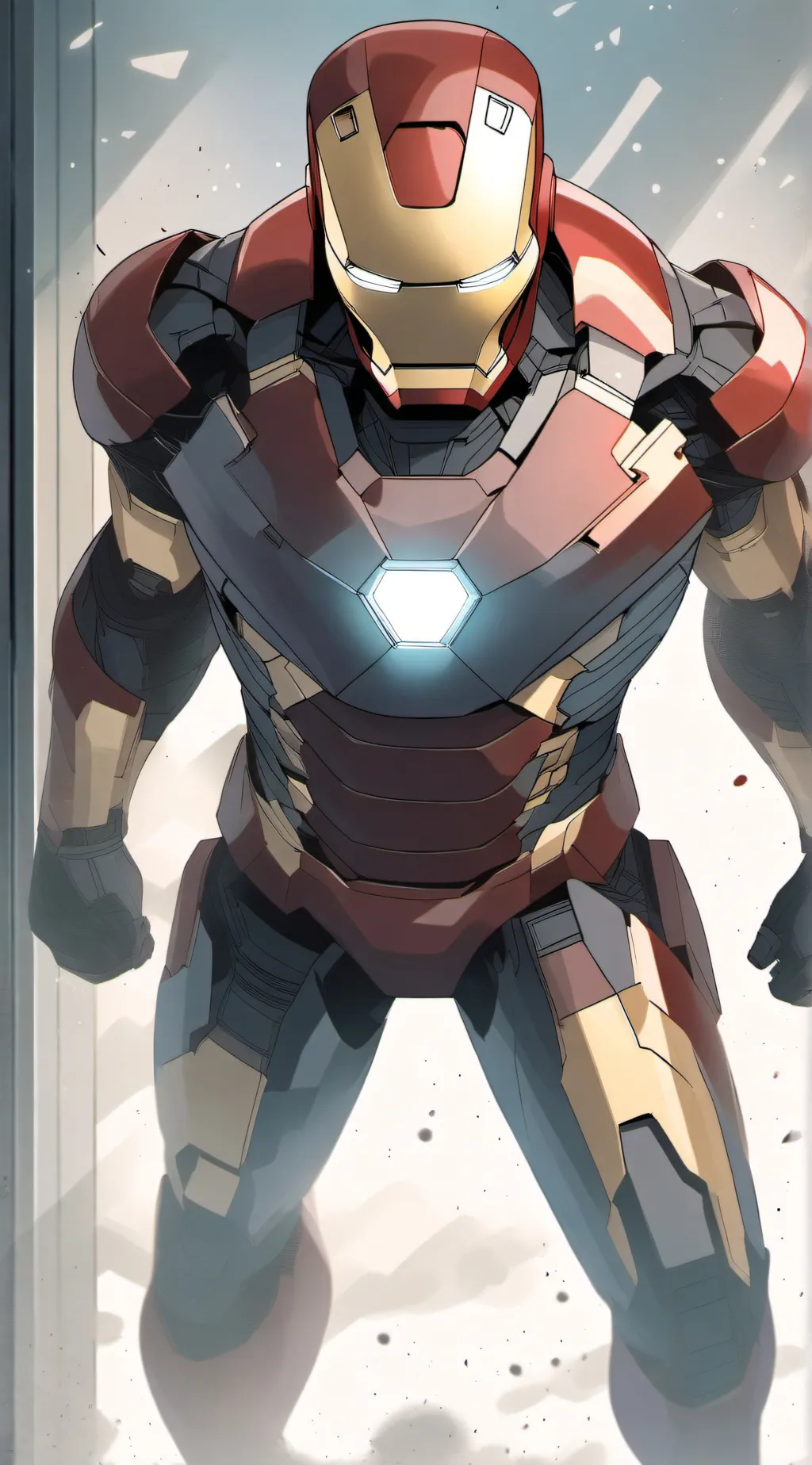 ai character: iron Man suit background